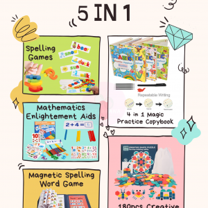 Set 5 in 1 Educational Toys for Children Preschool 3-8 years