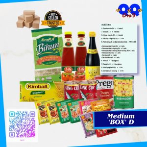 Medium BOX D (17 Quantity, 9 Item), Pack of Food Basket, Set Bakul Makanan